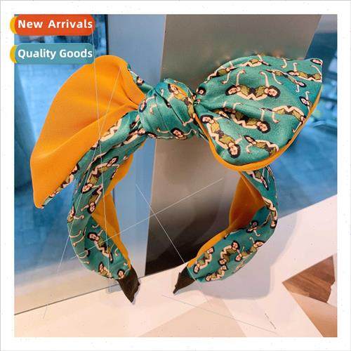 Korea Versatile geometric retro beauty pattern bow sweet red