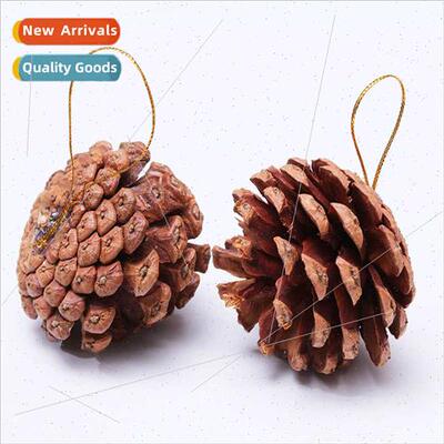 6pcs/pack 6cm Christmas pinecone hanging ornament Christmas