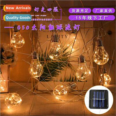 led solar outdoor bulbs string lights retro bar patio decora