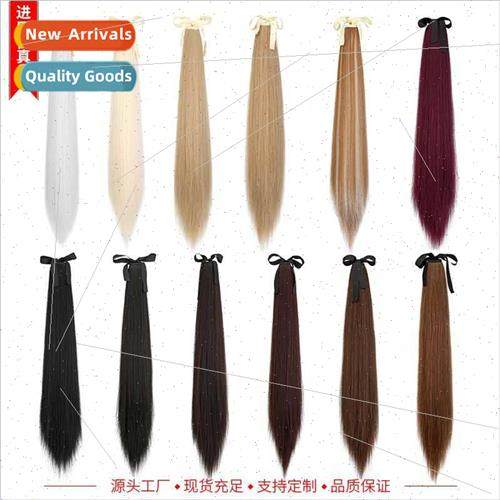 Ponytail wig women long strap-on fake ponytail natural reali