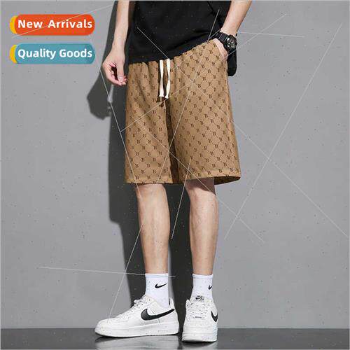 Summer men ice silk shorts men large size quick-drying casua