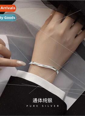 925 lver Minimalist Bracelet Women Bracelet ins che