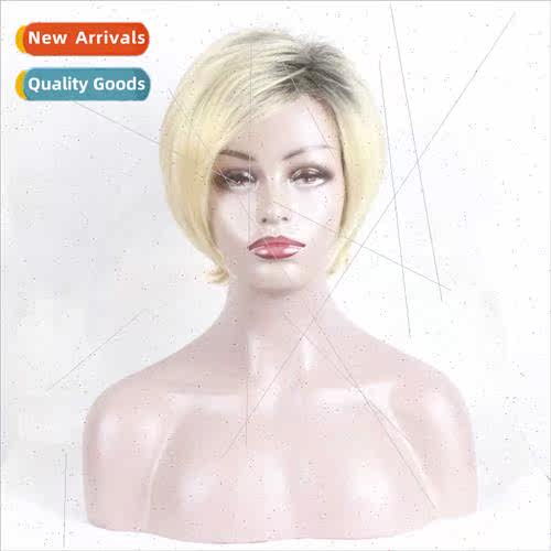 Europe Wigs Women Short Hair Blonde Short Curly Hair Fluffy