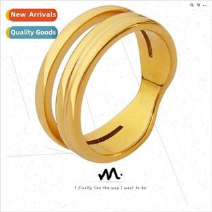 Korea multi finger ring index plain simple ins layer