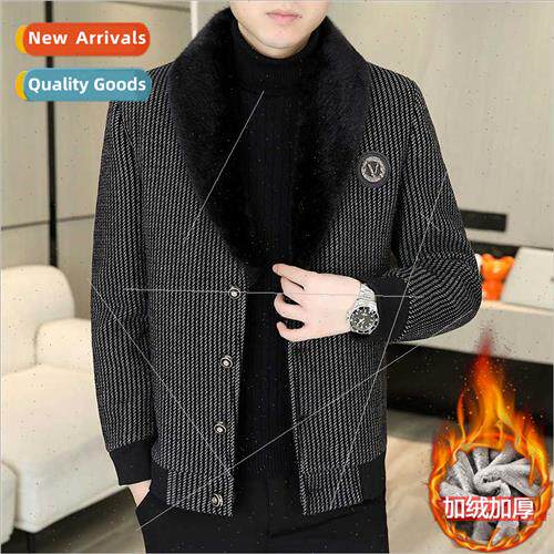 Korean  new casual men thickened mink coat su collar mink co