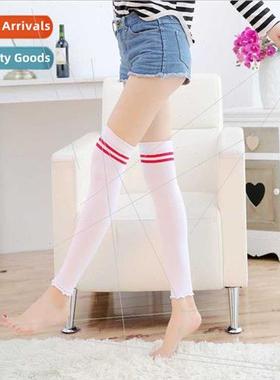 Spring and summer two two bar combed cotton stockings high k