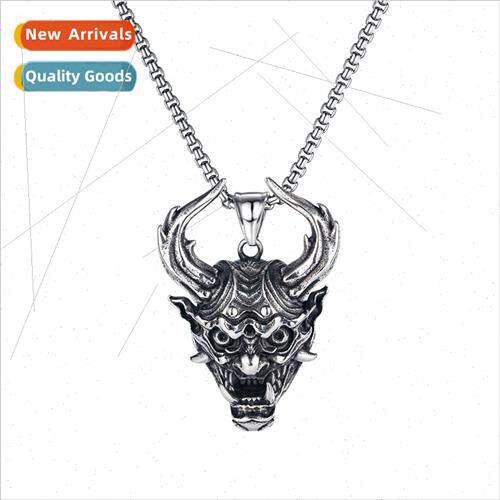 Europe Evil Skull Pendant Vintage Shenlong Longhorn Monster