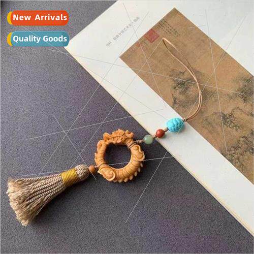 Year Dragon Old Sandalwood Dragon Ring Cell Phone Hanging Ma
