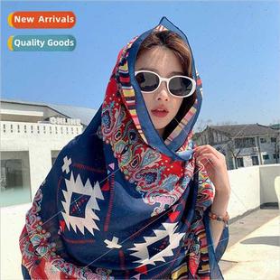 ethnic scarf female Summer travel vacation Yunnan suns light