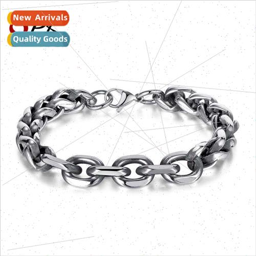 Fashion Retro Aged Tanium Steel Keel Chain Stainless Steel S