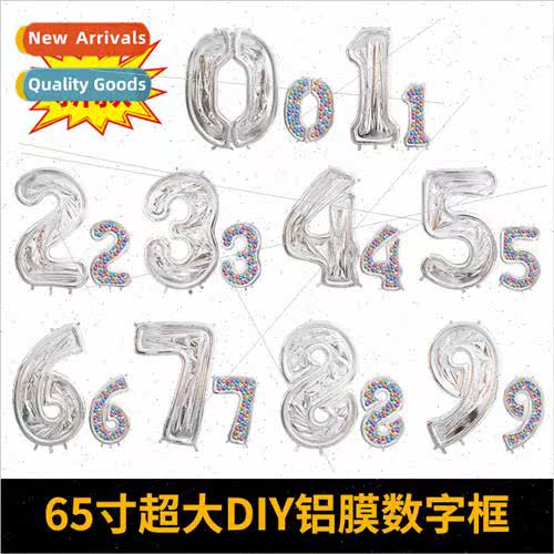New 65 inch digal balloon shape aluminium film balloon frame
