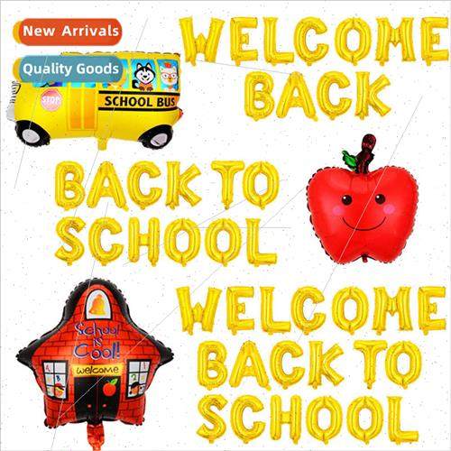 Back to school season red apple house aluminium film balloon