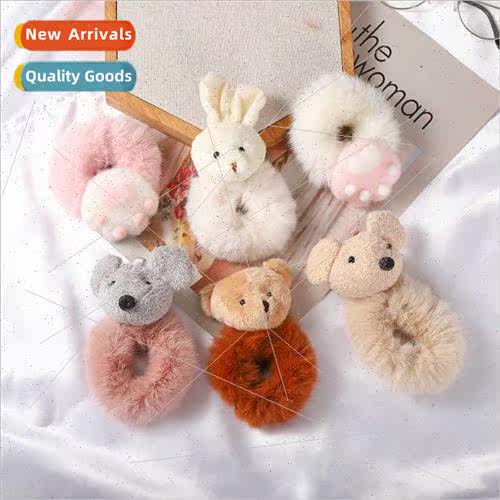 Korea new cartoon plush head rope ins wind Mori system cute