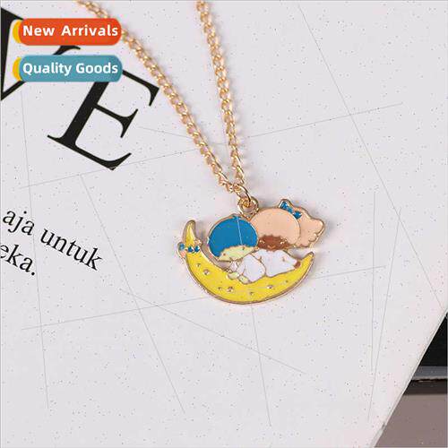 Cartoon ins cute earth cool moon couple necklace sweet stude