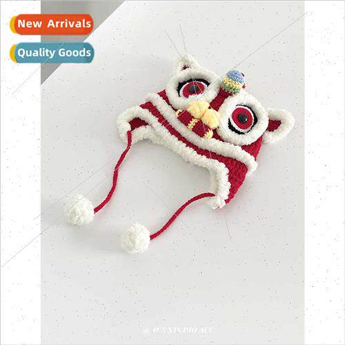 Pure handmade tiger head cap parent-child fall winter warm w