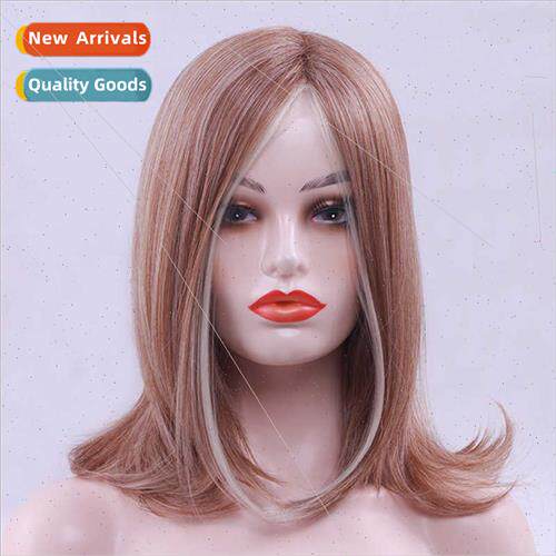 Wig female long hair pick color pear curly hair Europe chemi