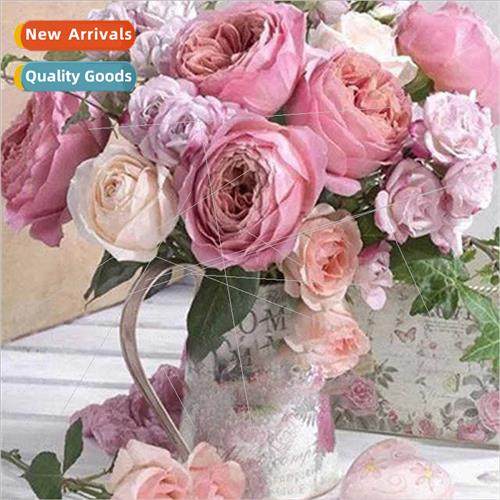 Cross Stch New DIY Peony Flower Full Stch mple Handmade Thre
