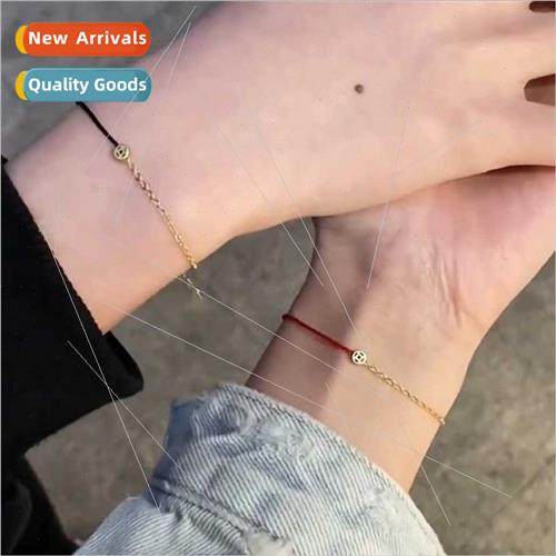 Copper plated sgold coin bracelet red couple bracelet girlfr