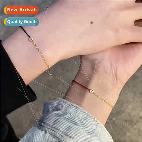 Copper plated sgold coin bracelet red couple bracelet girlfr