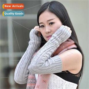 long gloves female thickened false warm lengthened cuff wool