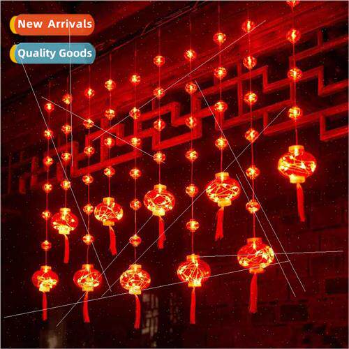 LED flashing lights string lights full stars small red lante