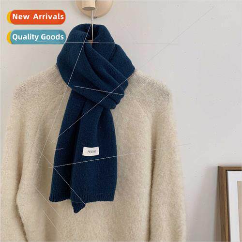 Merad solid color versatile knting men basic commuting warm