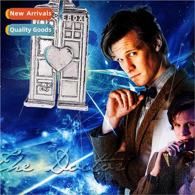 Couple Love Half Splice Telephone Booth Couple Necklace  Ame