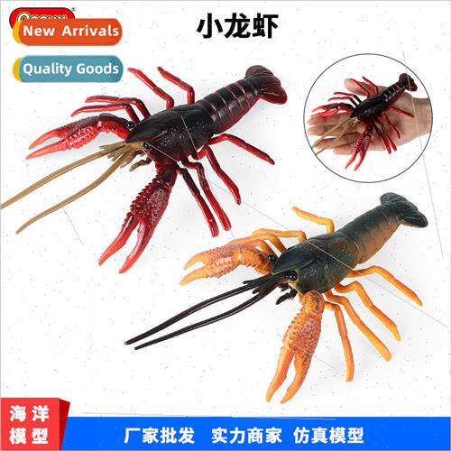 solid freshwater crayfish marine animals lobster model toys