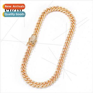 Hip Necklace Zirconia Bracel Copper Plated Bar 12mm Hop Gold