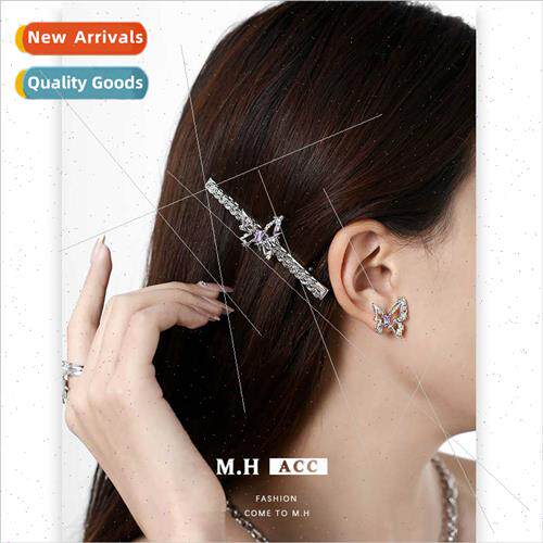Metal hollow butterfly hair clips female tide simple niche b