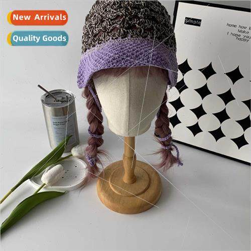 che designer  colorblocking hollow braid fisherman hat Japan