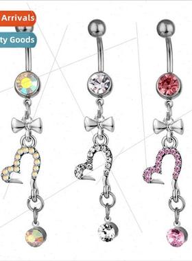 Sexy accessories body piercing navel ring bow love pendant b