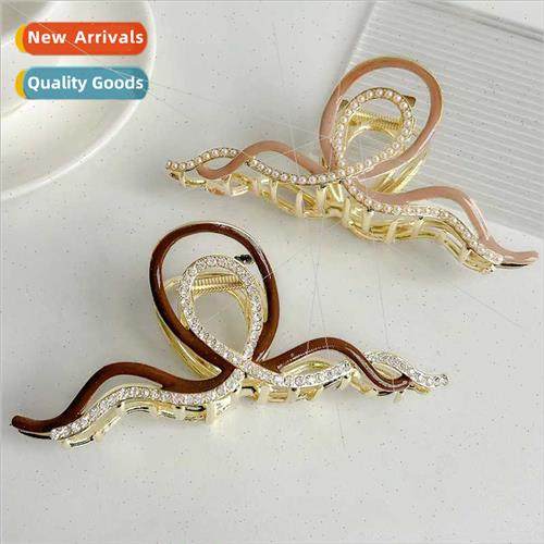 advanced sense hair clips female metal rhinestone grab clip