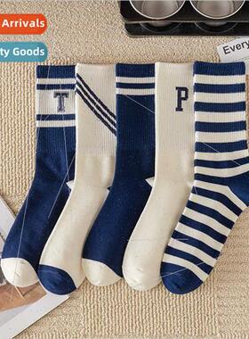Socks men mid-calf socks spring fall  cotton basketball men