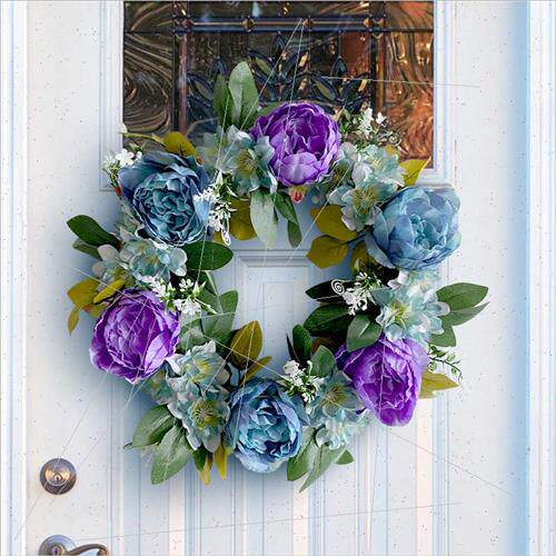 Europe Uned States simulation blue purple wreaths decorative