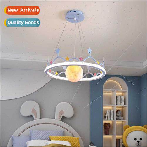 Children room chandelier simple modern planet bedroom LED ey