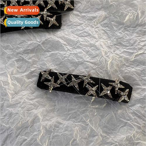 Black advanced sense stars full diamonds hair clips new bb c
