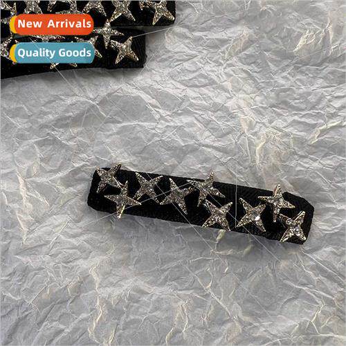 Black advanced sense stars full diamonds hair clips new bb c