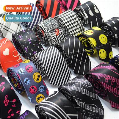 Ties 适用men women 5cm printed Korean arrowhead tie casual f