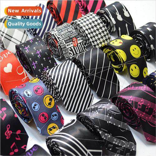 Ties 适用men women 5cm printed Korean arrowhead tie casual f