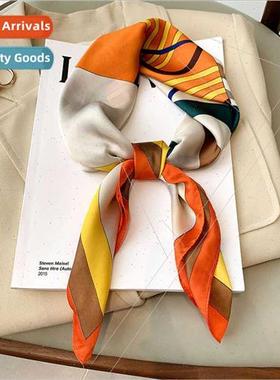2021 imation silk spring summer new printed square scarf fas