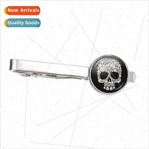 Vintage Skull  Shirt Set Tie Clip Whe Skull Design Tie Clip