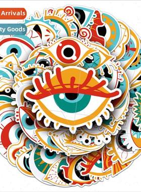 50 grotesque demon eyes horror graffi waterproof decorative