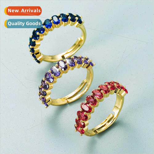 sted micro color diamond ring female 2021 new ins nd design