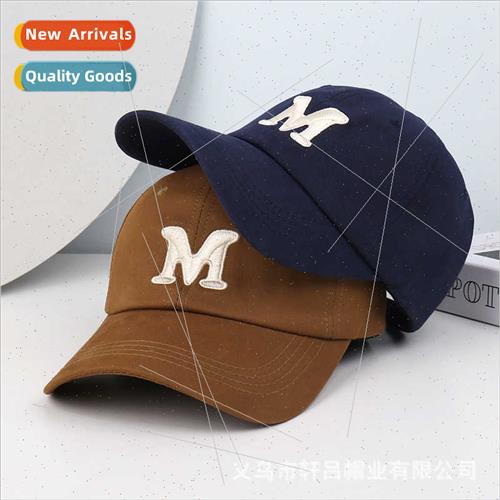 new washed baseball cap female M label embroidery students s