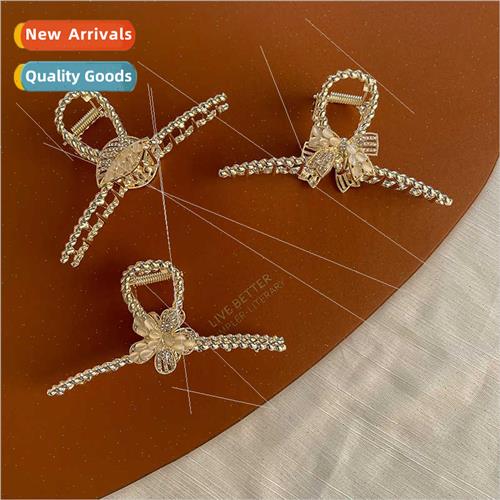 Advanced sense flowers alloy imation cat eye bow shark clip