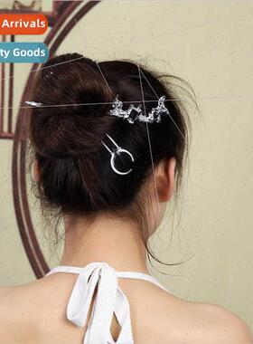 Korealunar eclipse metal hairpin female niche new Chinese bl