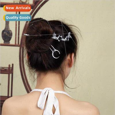 Korealunar eclipse metal hairpin female niche new Chinese bl