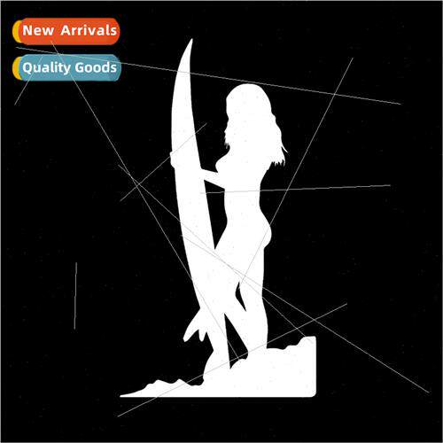 car stickers sexy girl car reflective stickers beach surfing