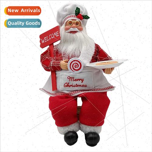 35CM tting Chef Santa Claus Christmas Home Scene Decoration